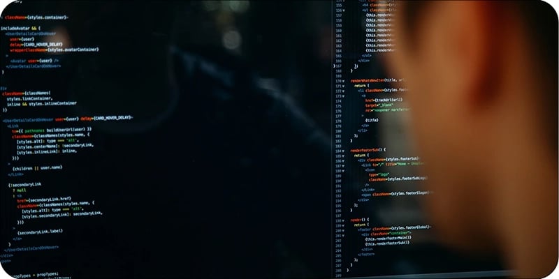 developer writing computer code